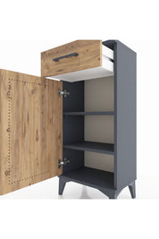 Arges Komodin 2 Raflı Tek Çekmeceli Tek Kapaklı 44x30x96 - S09M042V6A