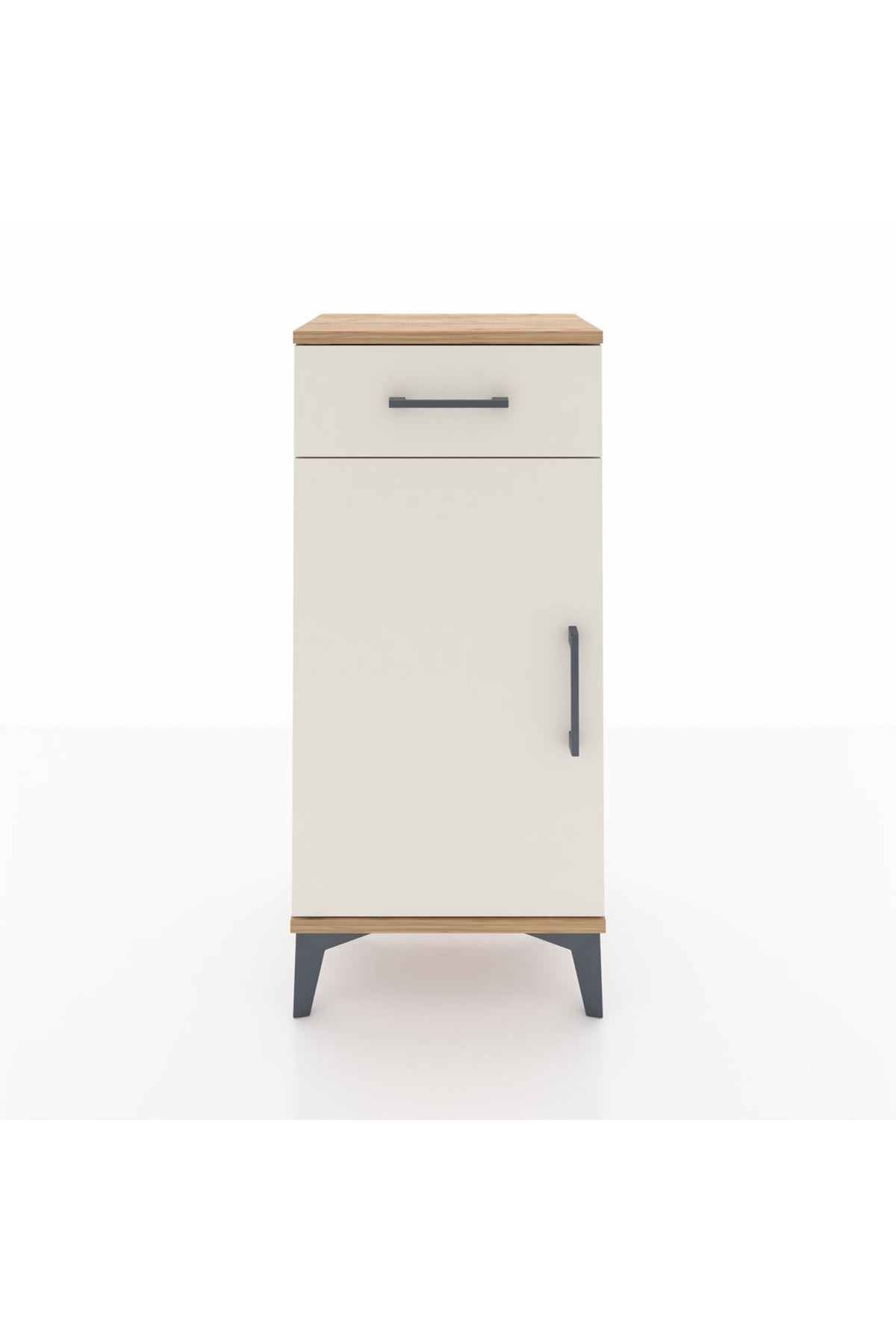 Arges Komodin 2 Raflı Tek Çekmeceli Tek Kapaklı 44x30x96 - S09M042V7A