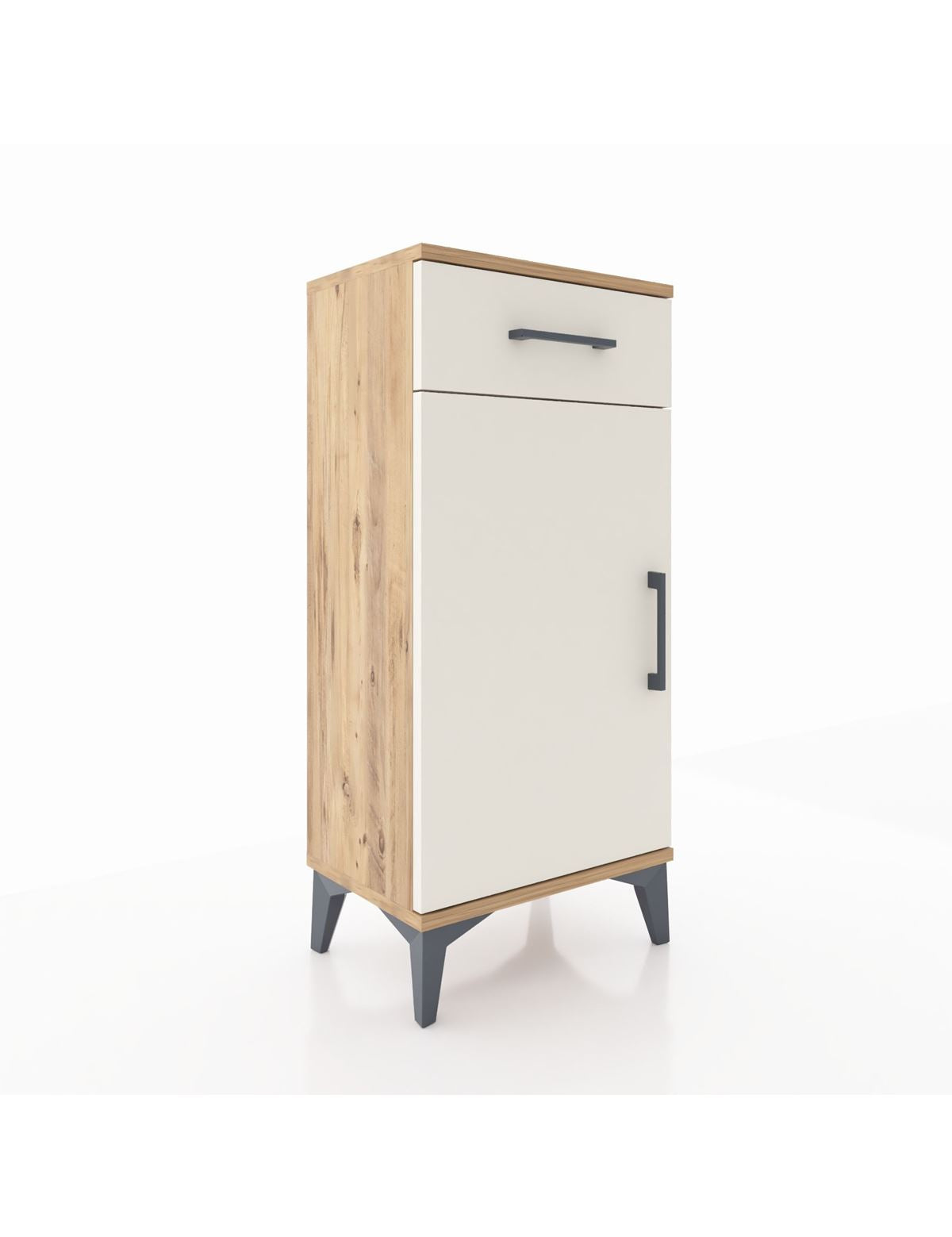 Arges Komodin 2 Raflı Tek Çekmeceli Tek Kapaklı 44x30x96 - S09M042V7A