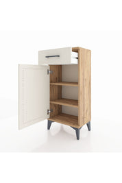 Arges Komodin 2 Raflı Tek Çekmeceli Tek Kapaklı 44x30x96 - S09M042V7A