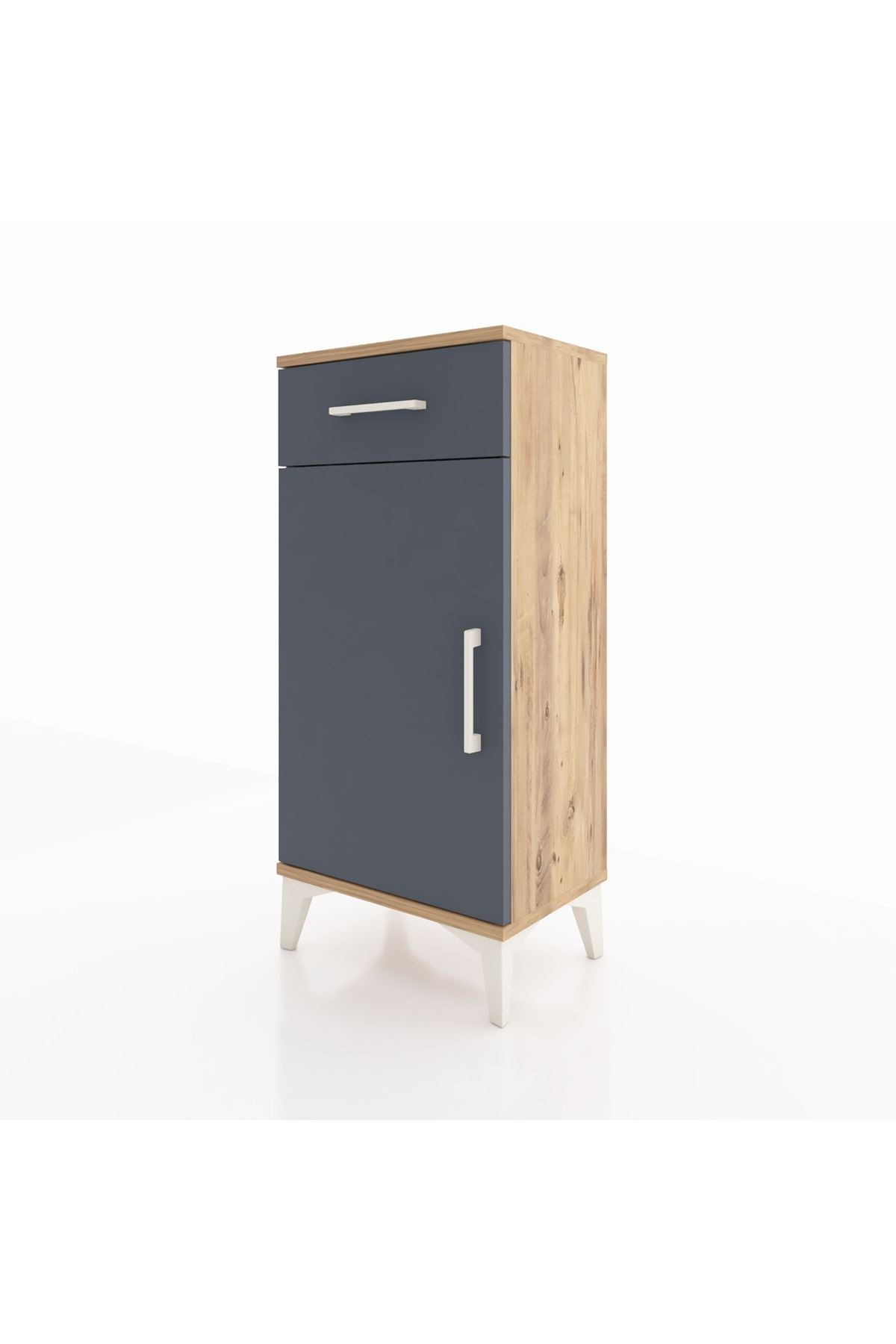 Arges Komodin 2 Raflı Tek Çekmeceli Tek Kapaklı 44x30x96 - S09M042V8A