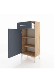 Arges Komodin 2 Raflı Tek Çekmeceli Tek Kapaklı 44x30x96 - S09M042V8A
