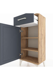 Arges Komodin 2 Raflı Tek Çekmeceli Tek Kapaklı 44x30x96 - S09M042V8A