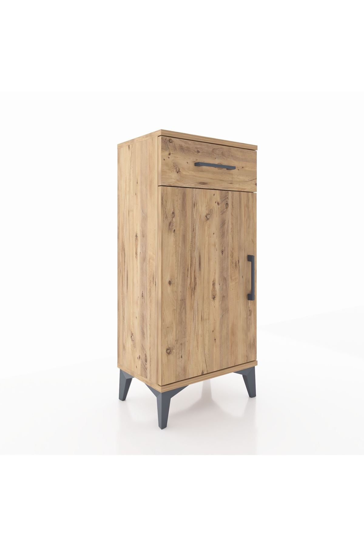 Arges Komodin 2 Raflı Tek Çekmeceli Tek Kapaklı 44x30x96 - S09M042V9A