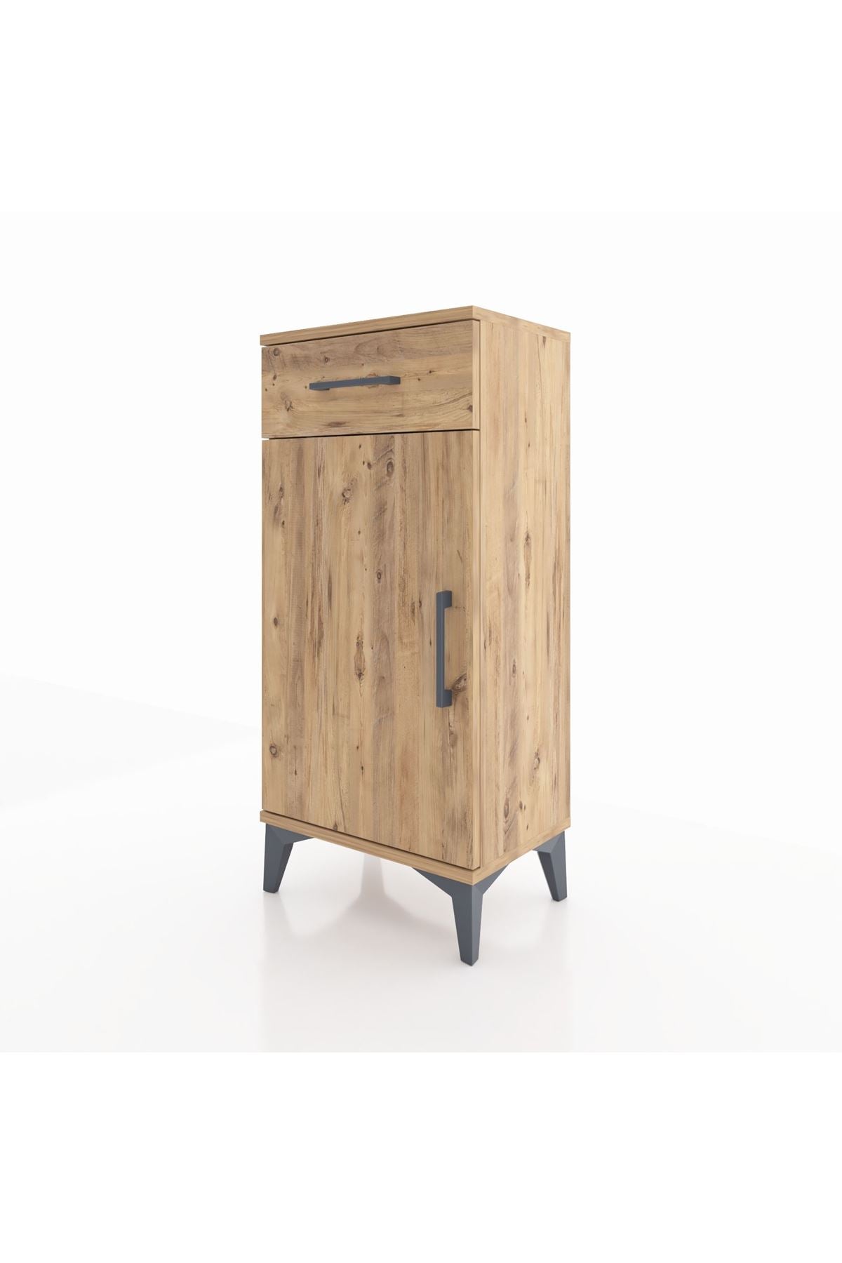 Arges Komodin 2 Raflı Tek Çekmeceli Tek Kapaklı 44x30x96 - S09M042V9A
