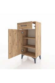 Arges Komodin 2 Raflı Tek Çekmeceli Tek Kapaklı 44x30x96 - S09M042V9A
