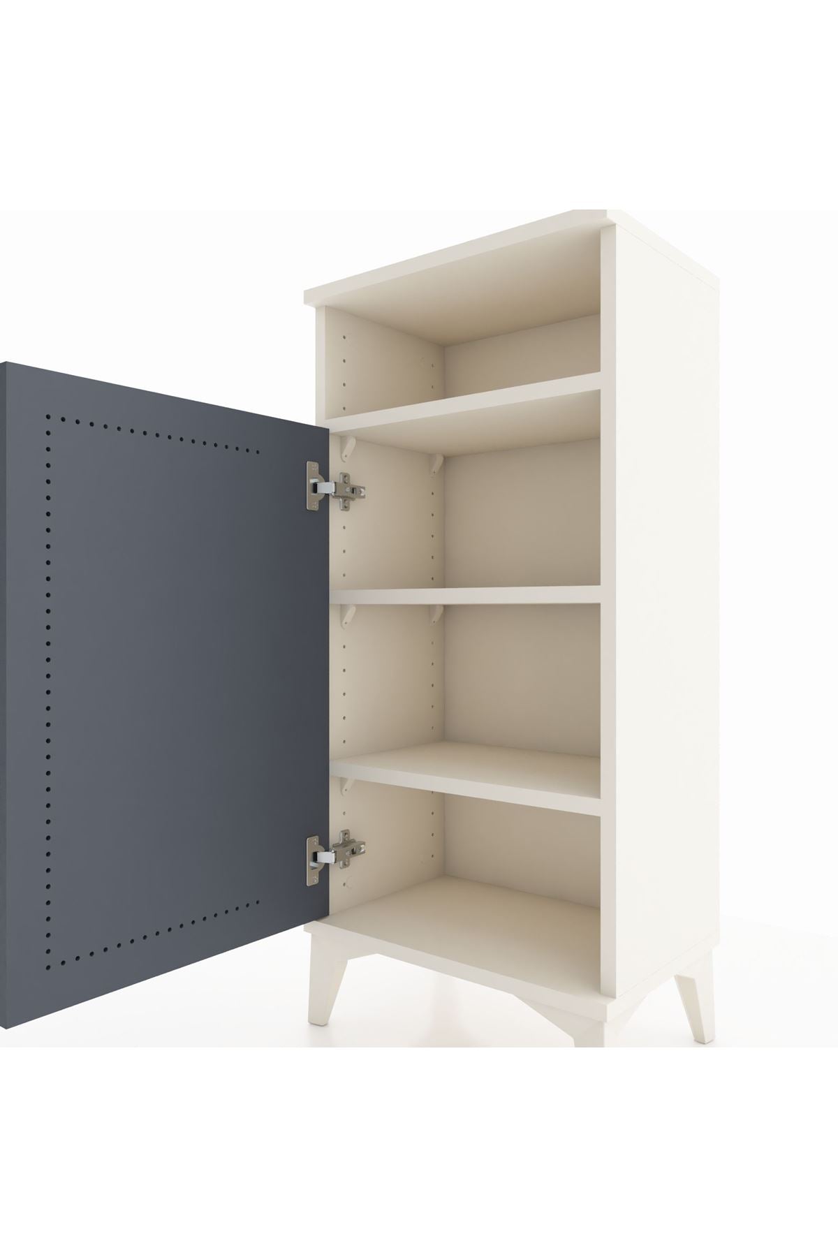 Arges Komodin 3 Raflı Tek Kapaklı 44x30x96 - S09M043V2A