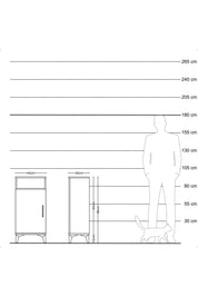 Arges Komodin 3 Raflı Tek Kapaklı 44x30x96 - S09M043V2A