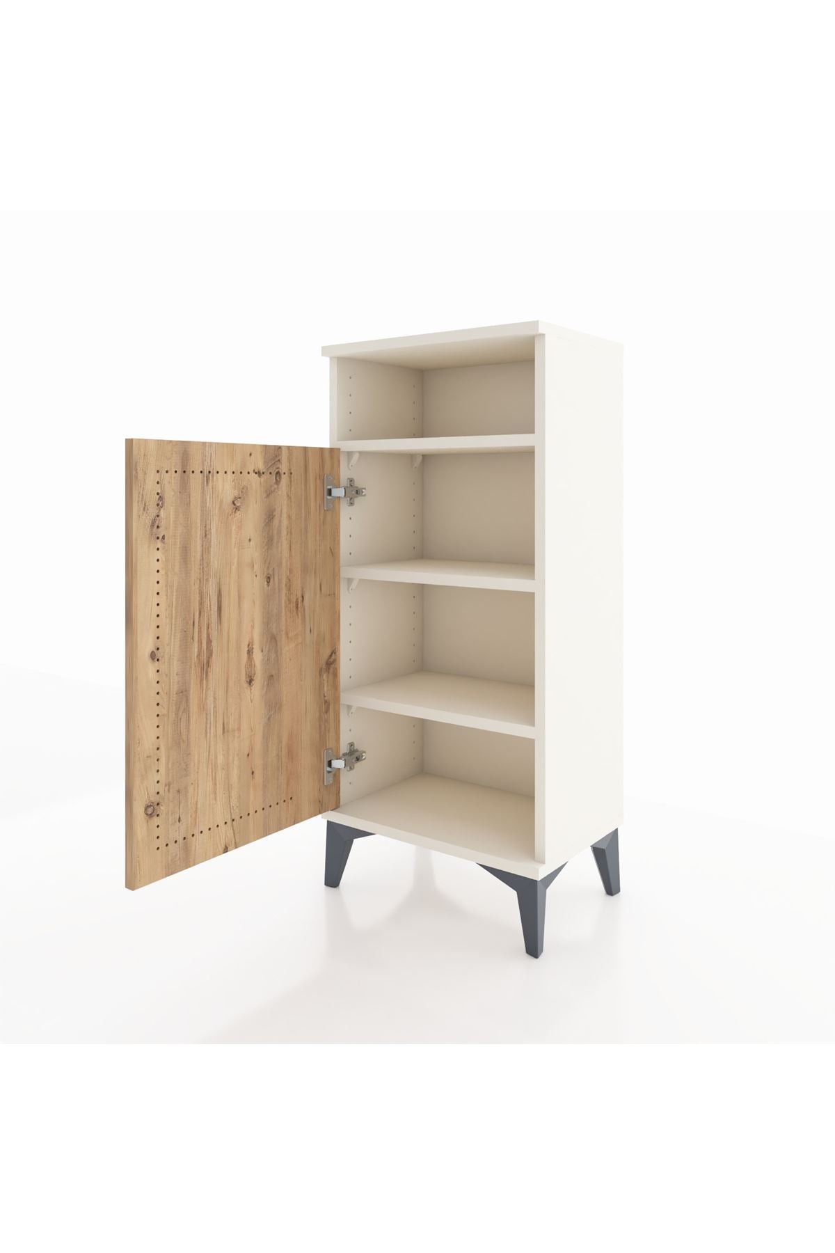 Arges Komodin 3 Raflı Tek Kapaklı 44x30x96 - S09M043V3A