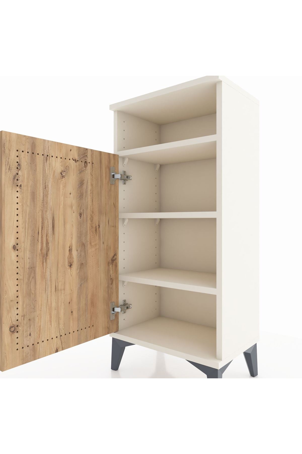 Arges Komodin 3 Raflı Tek Kapaklı 44x30x96 - S09M043V3A