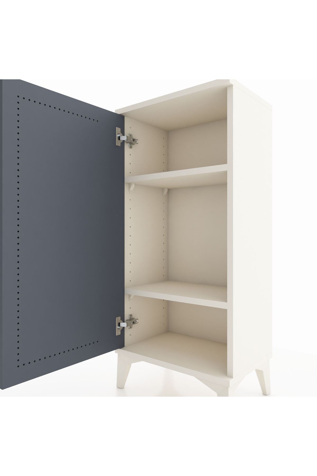 Arges Komodin 2 Raflı Tek Kapaklı 44x30x96 - S09M044V2A