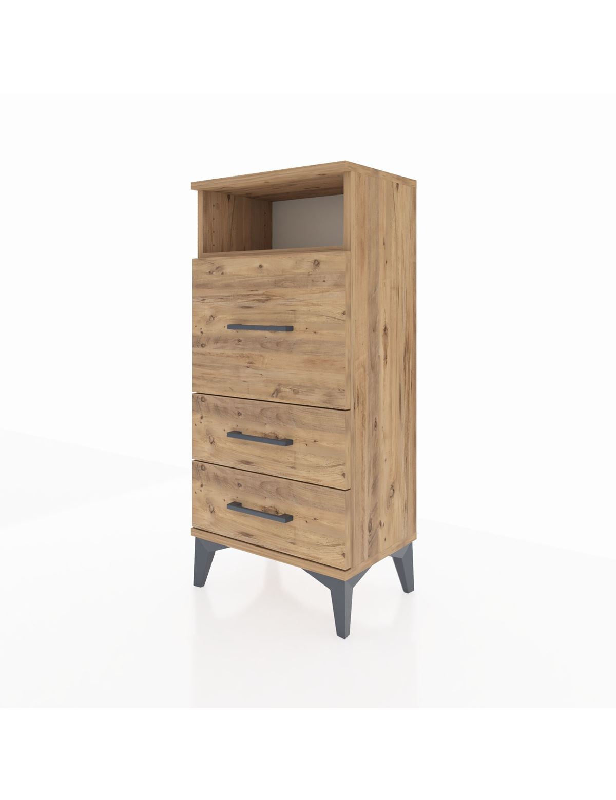 Arges Komodin Tek Raflı 3 Çekmeceli 44x30x96 - S09M009V9A