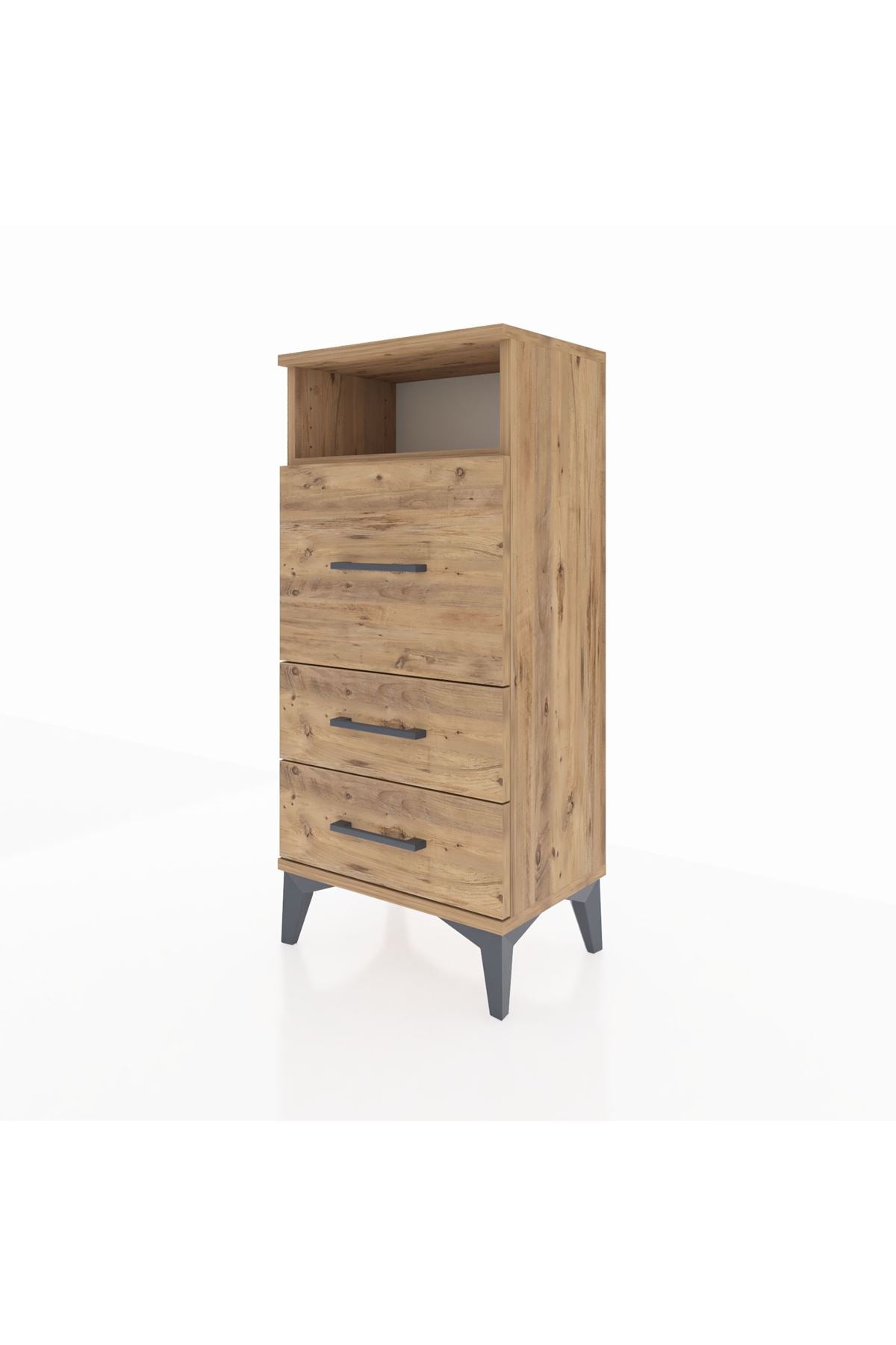 Arges Komodin Tek Raflı 3 Çekmeceli 44x30x96 - S09M009V9A