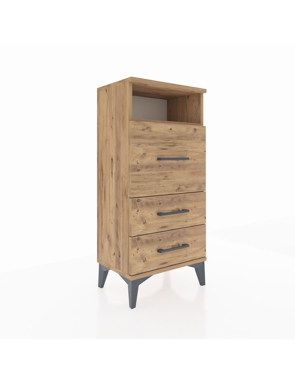 Arges Komodin Tek Raflı 3 Çekmeceli 44x30x96 - S09M009V9A