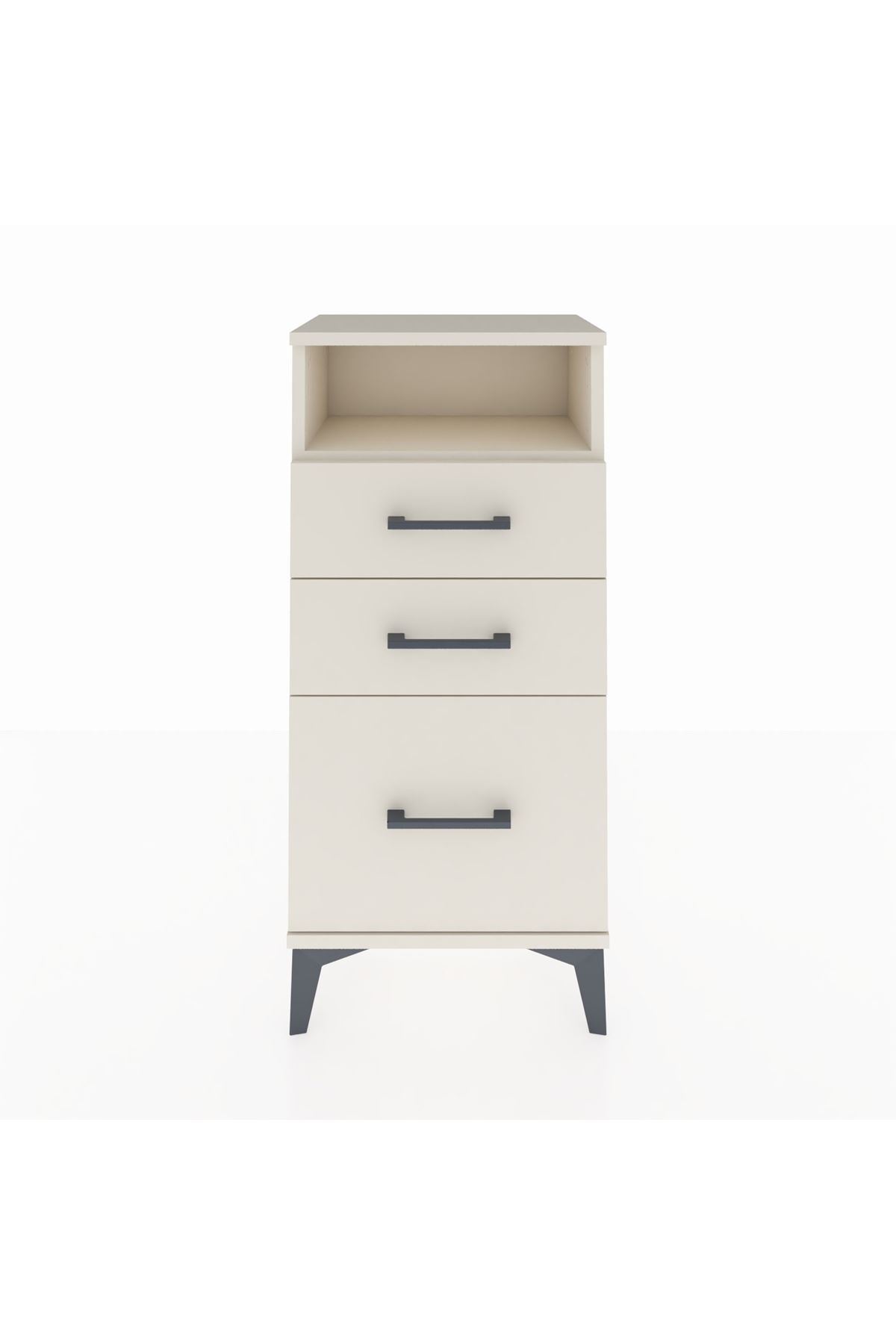 Arges Komodin Tek Raflı 3 Çekmeceli 44x30x96 - S09M010V1A
