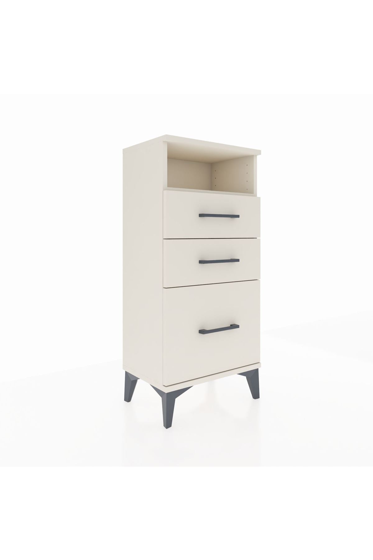 Arges Komodin Tek Raflı 3 Çekmeceli 44x30x96 - S09M010V1A