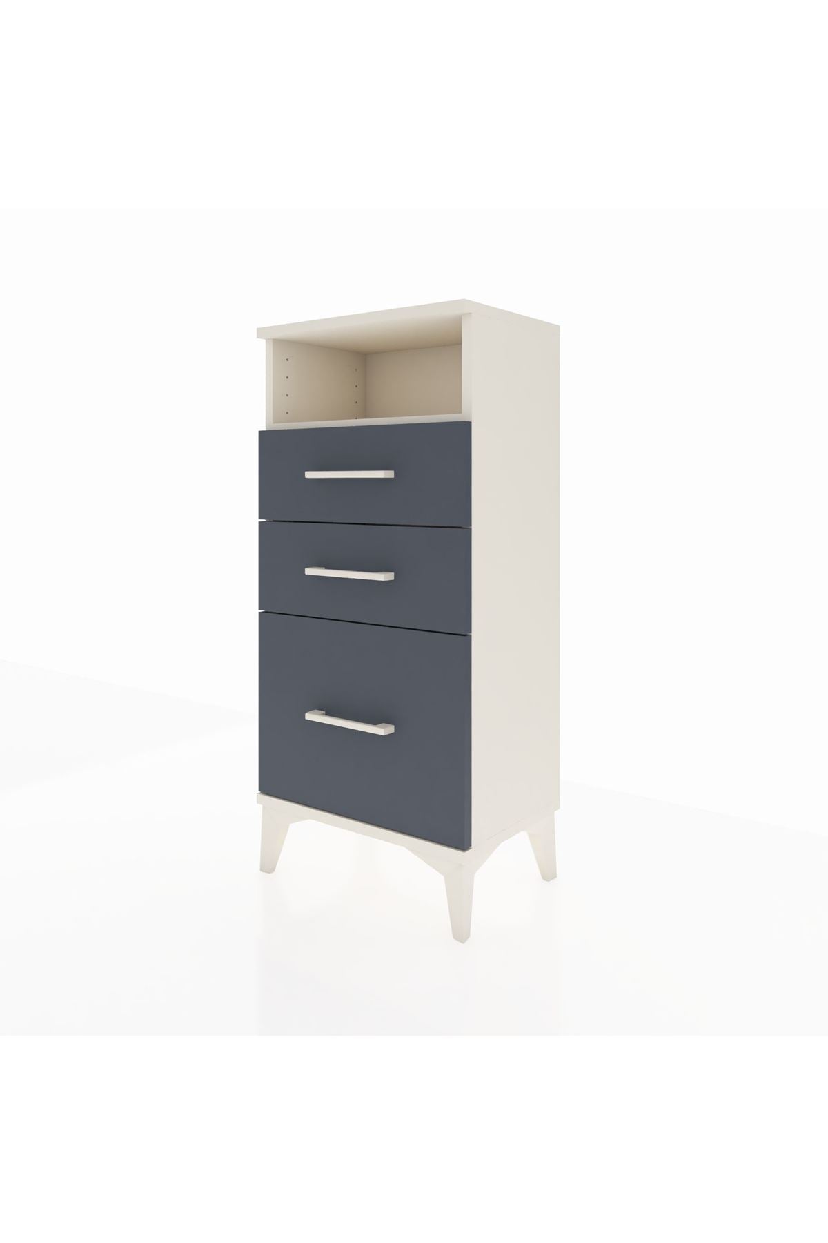 Arges Komodin Tek Raflı 3 Çekmeceli 44x30x96 - S09M010V2A
