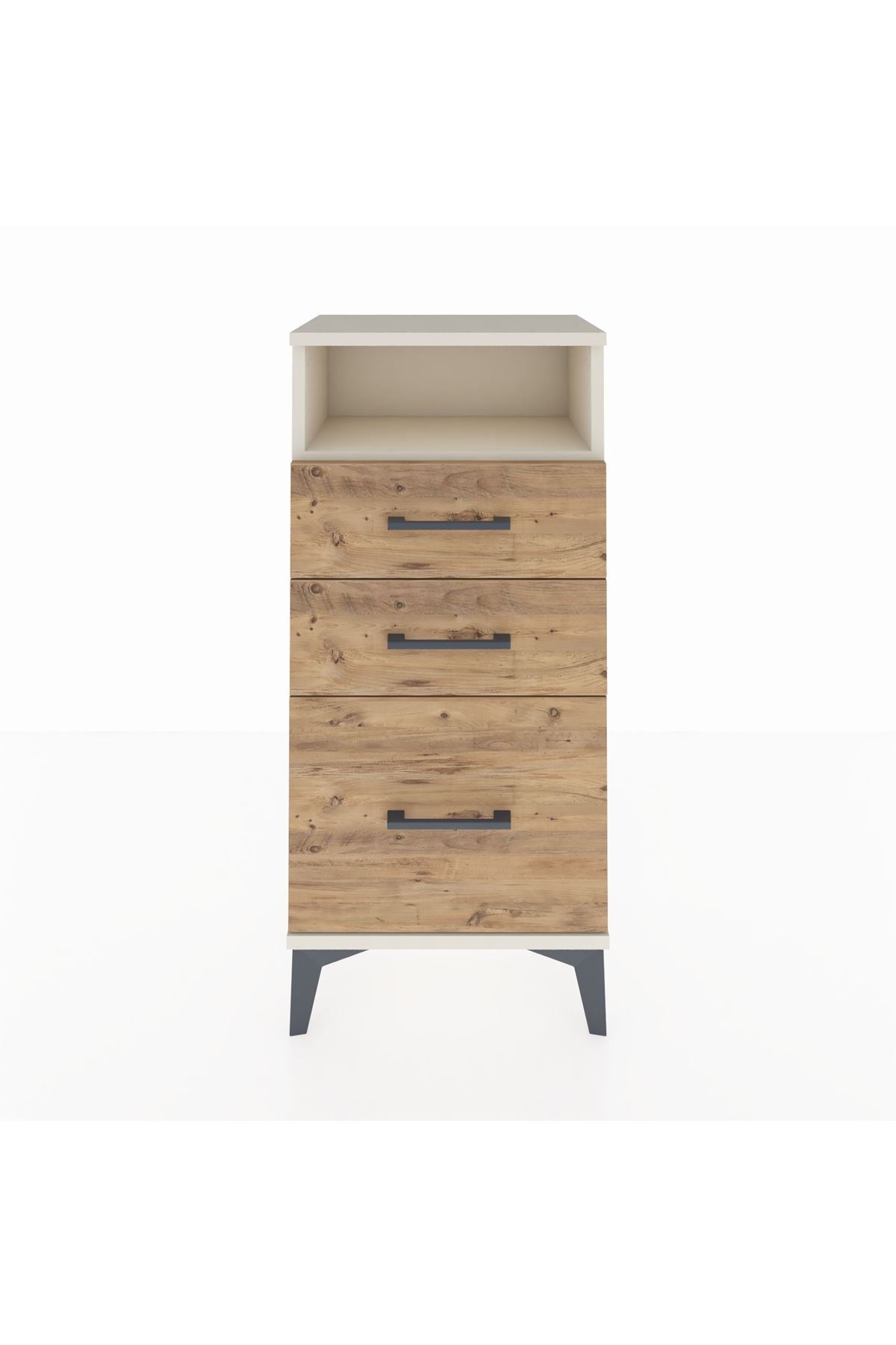 Arges Komodin Tek Raflı 3 Çekmeceli 44x30x96 - S09M010V3A