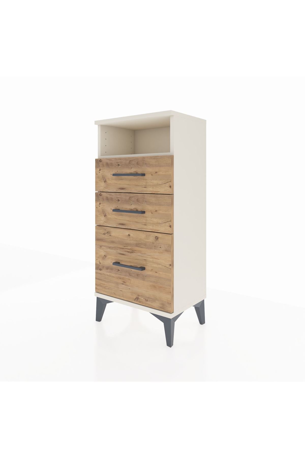Arges Komodin Tek Raflı 3 Çekmeceli 44x30x96 - S09M010V3A