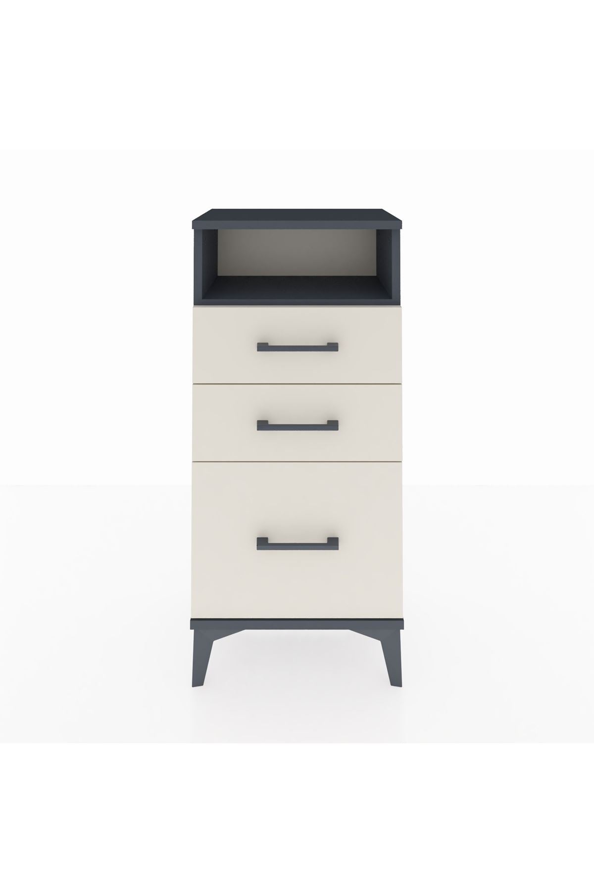 Arges Komodin Tek Raflı 3 Çekmeceli 44x30x96 - S09M010V4A