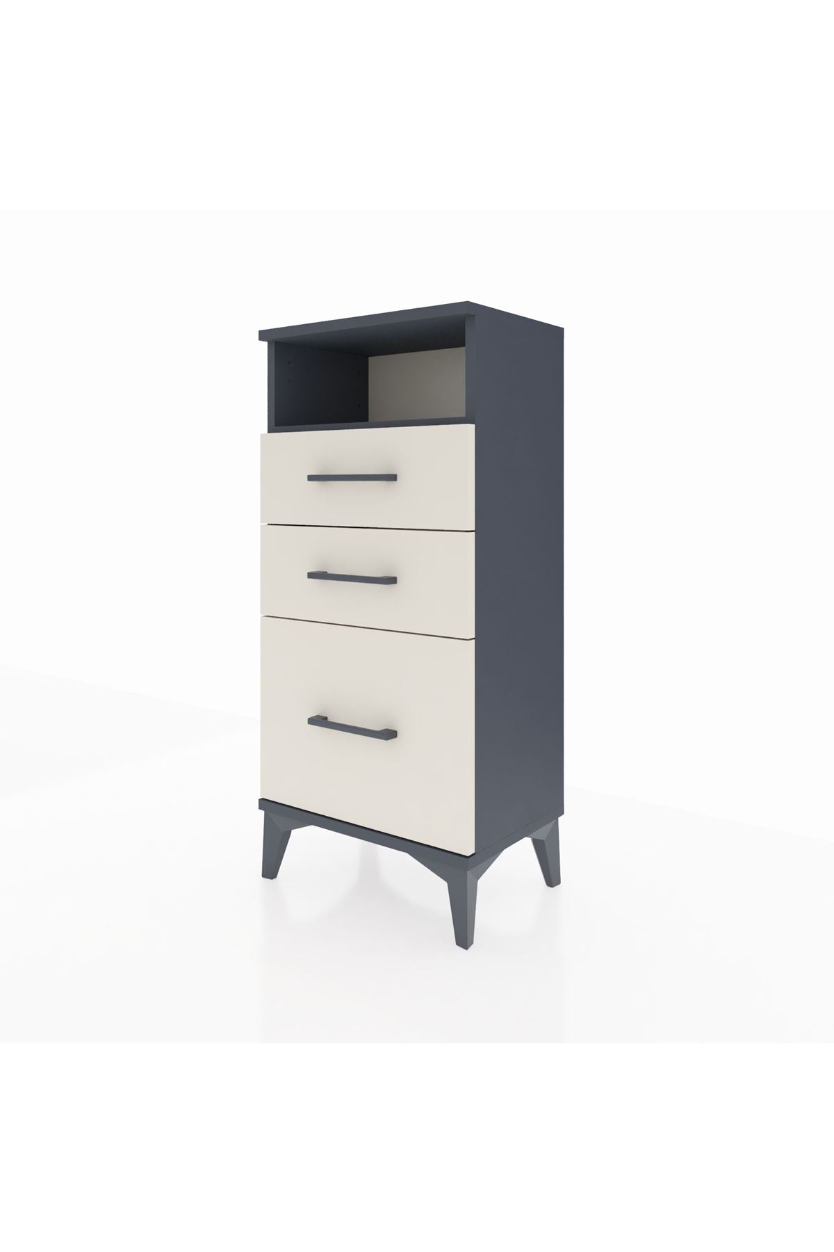 Arges Komodin Tek Raflı 3 Çekmeceli 44x30x96 - S09M010V4A