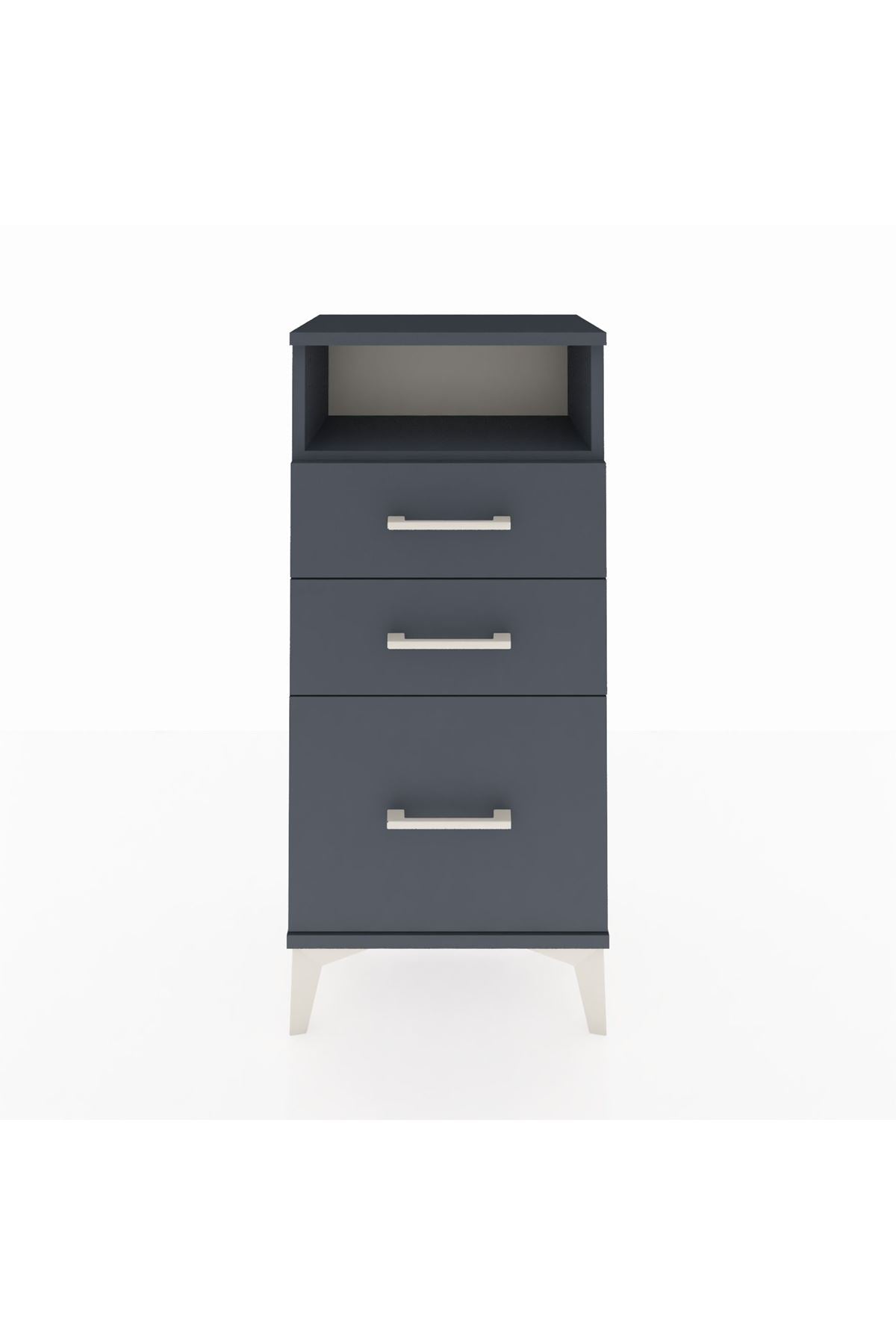 Arges Komodin Tek Raflı 3 Çekmeceli 44x30x96 - S09M010V5A