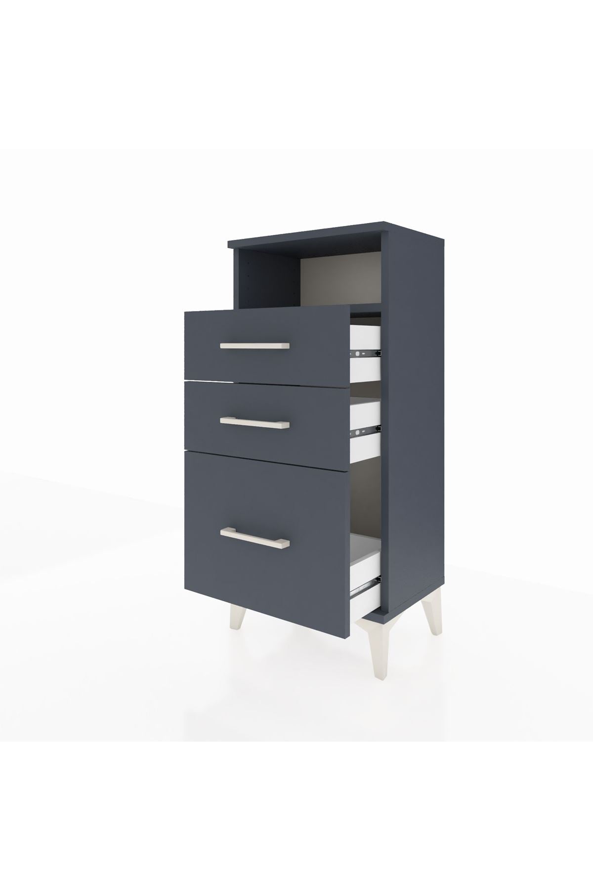 Arges Komodin Tek Raflı 3 Çekmeceli 44x30x96 - S09M010V5A