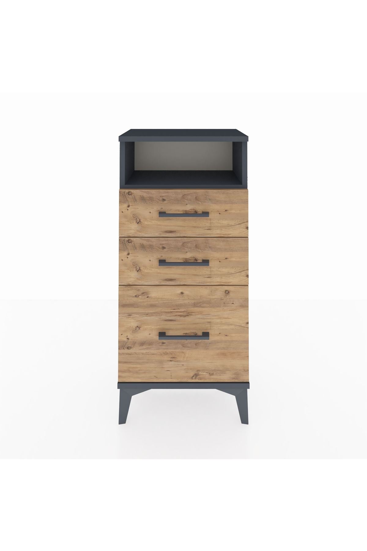 Arges Komodin Tek Raflı 3 Çekmeceli 44x30x96 - S09M010V6A