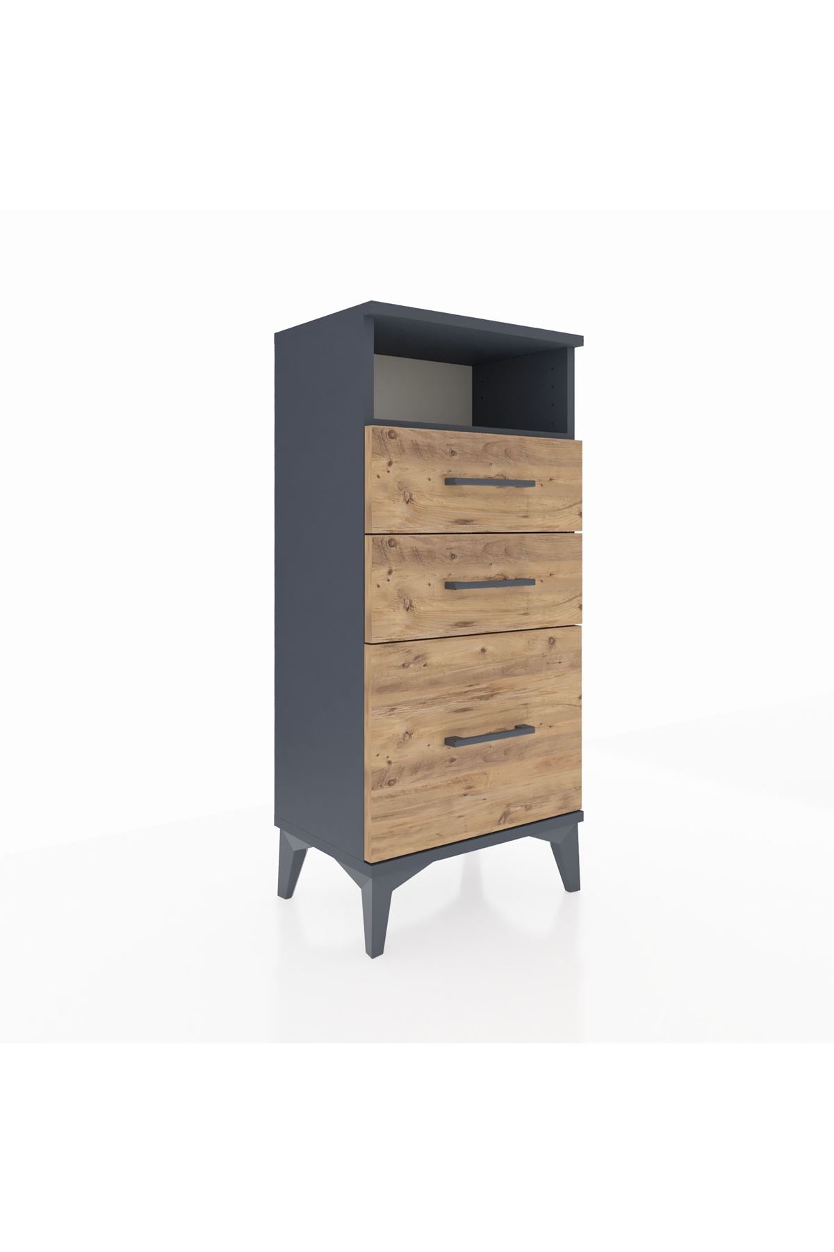 Arges Komodin Tek Raflı 3 Çekmeceli 44x30x96 - S09M010V6A