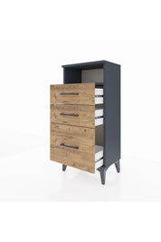 Arges Komodin Tek Raflı 3 Çekmeceli 44x30x96 - S09M010V6A