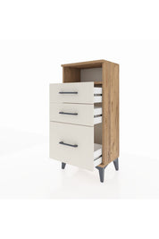 Arges Komodin Tek Raflı 3 Çekmeceli 44x30x96 - S09M010V7A