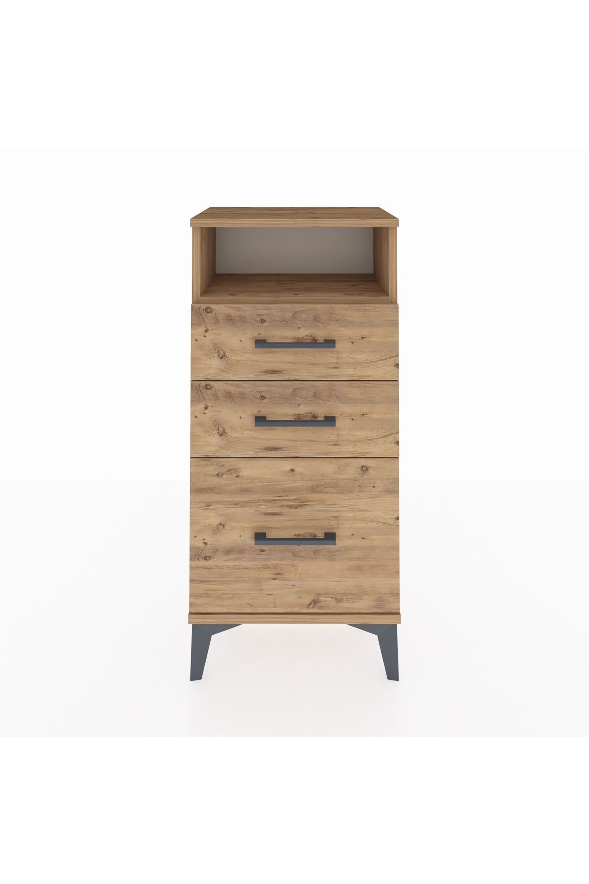 Arges Komodin Tek Raflı 3 Çekmeceli 44x30x96 - S09M010V9A