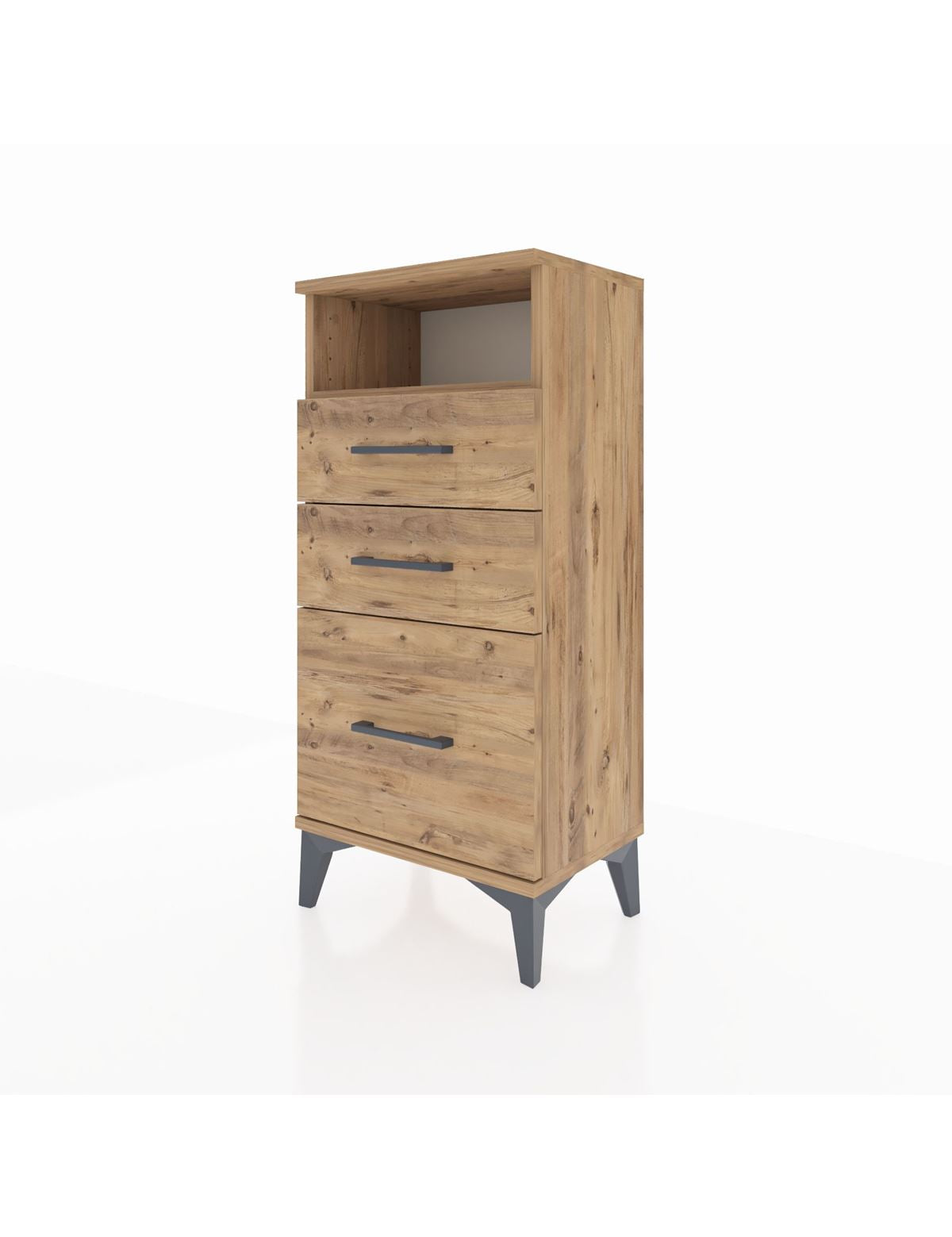 Arges Komodin Tek Raflı 3 Çekmeceli 44x30x96 - S09M010V9A