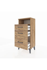 Arges Komodin Tek Raflı 3 Çekmeceli 44x30x96 - S09M010V9A