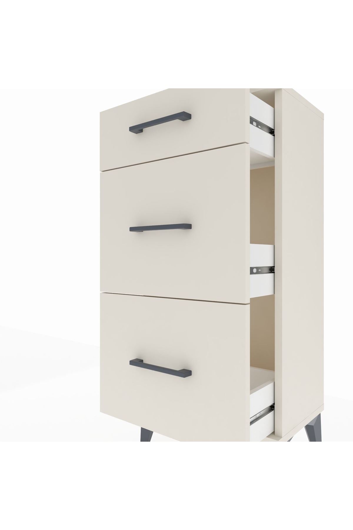 Arges Komodin 3 Çekmeceli 44x30x96 - S09M011V1A