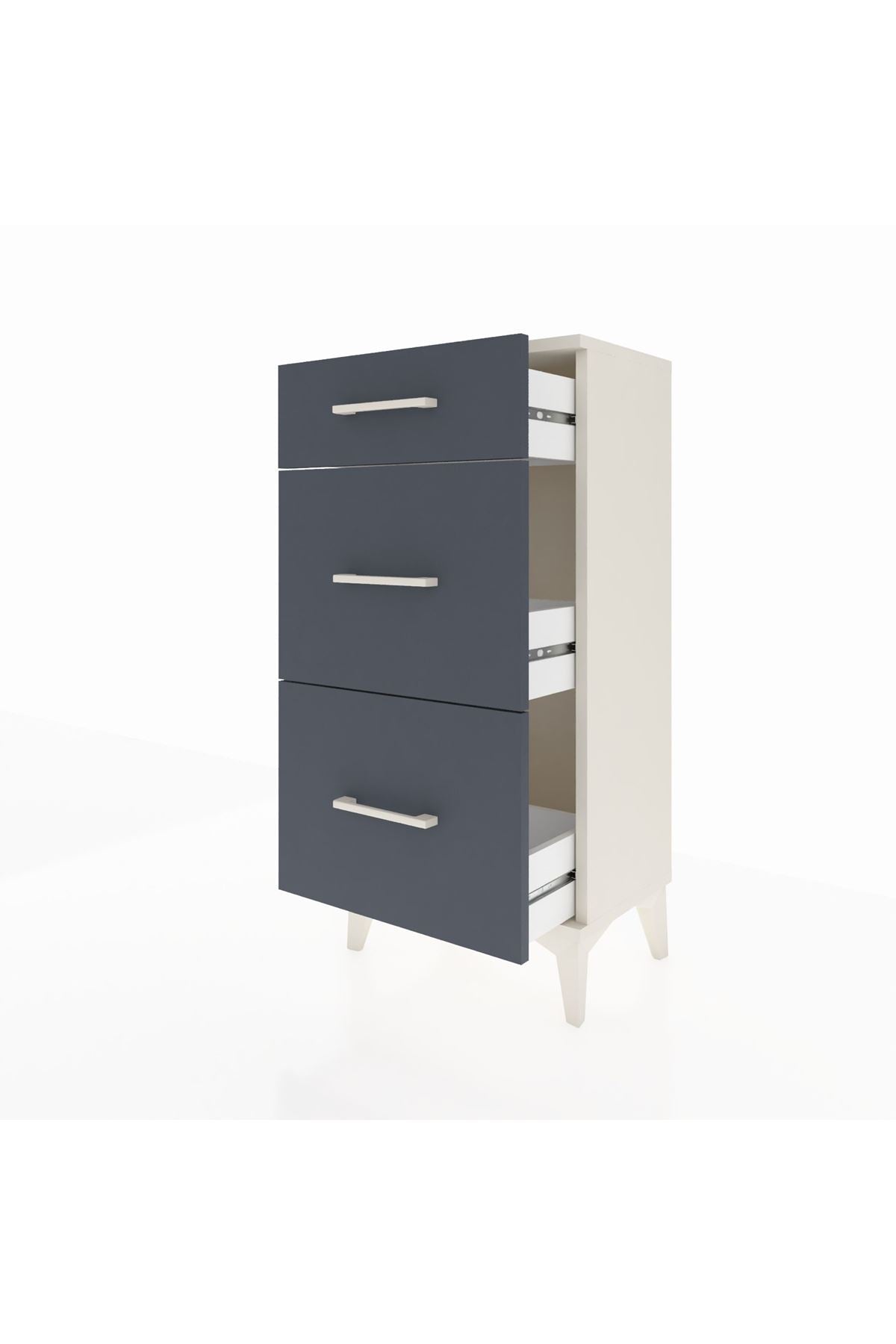 Arges Komodin 3 Çekmeceli 44x30x96 - S09M011V2A