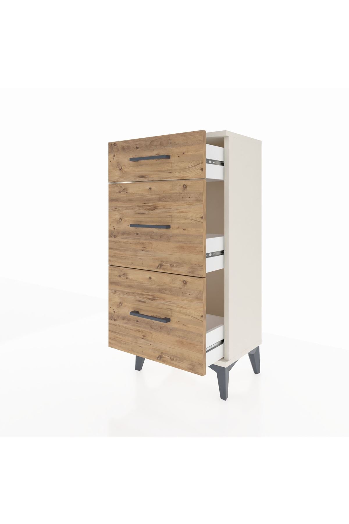 Arges Komodin 3 Çekmeceli 44x30x96 - S09M011V3A