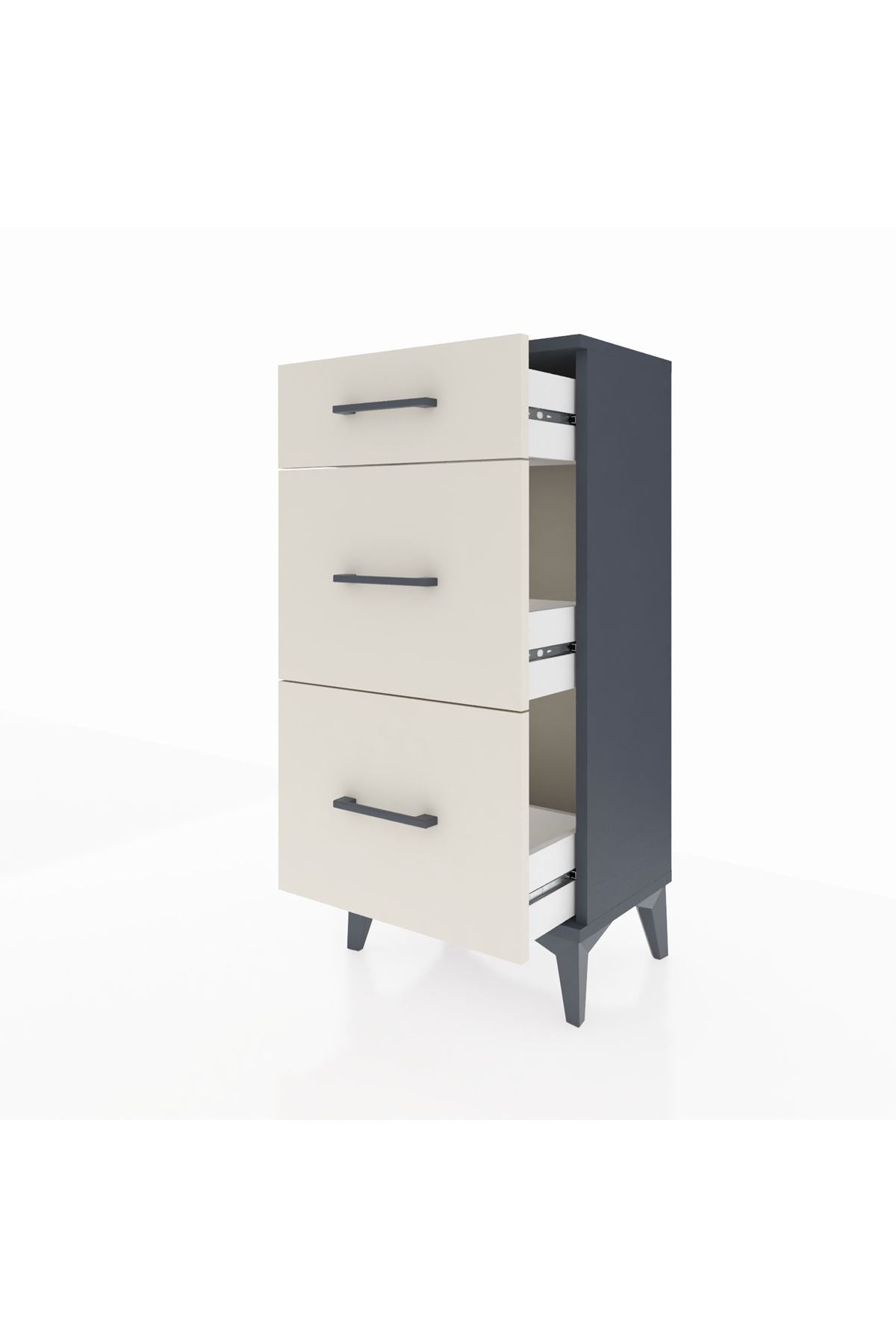 Arges Komodin 3 Çekmeceli 44x30x96 - S09M011V4A