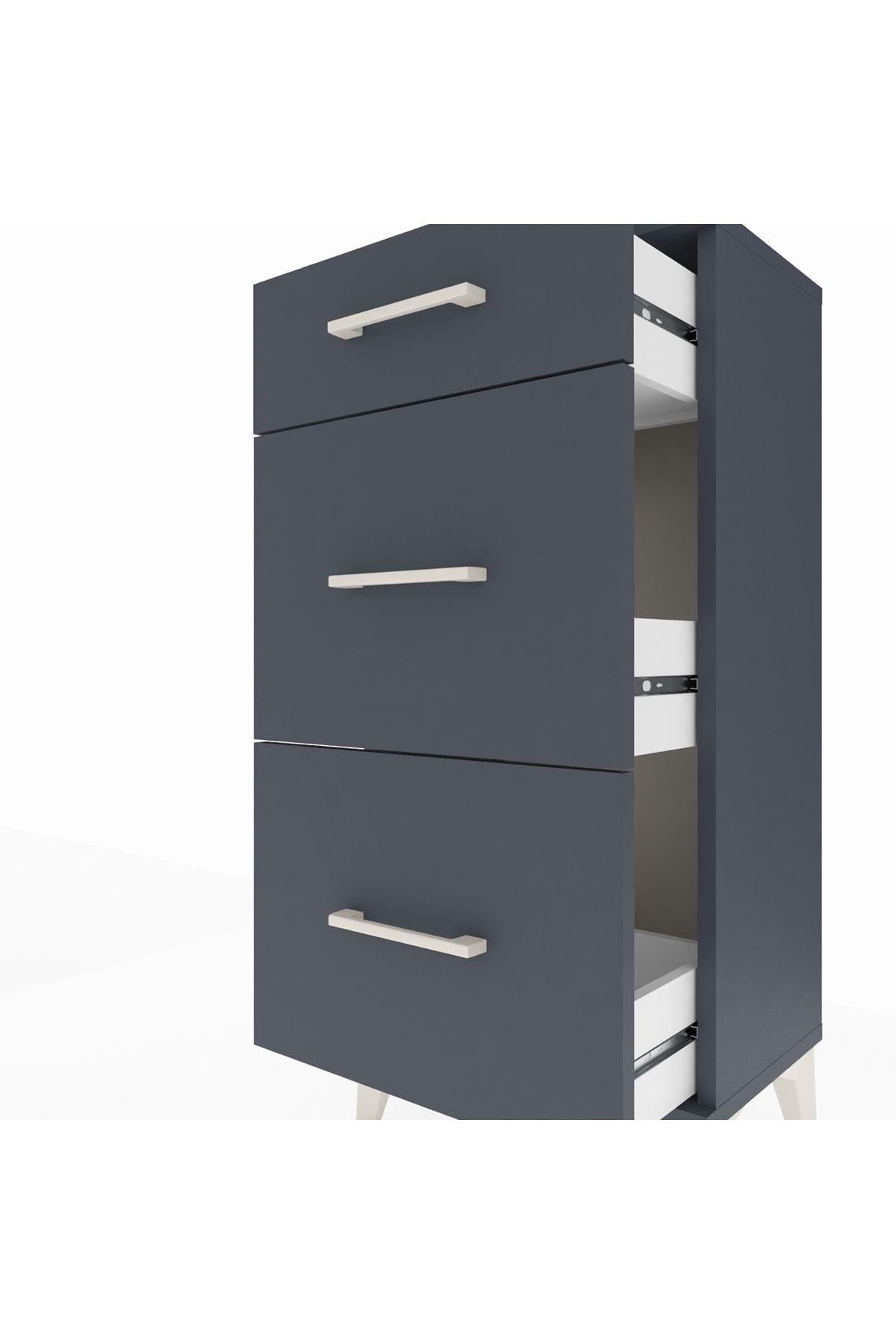 Arges Komodin 3 Çekmeceli 44x30x96 - S09M011V5A