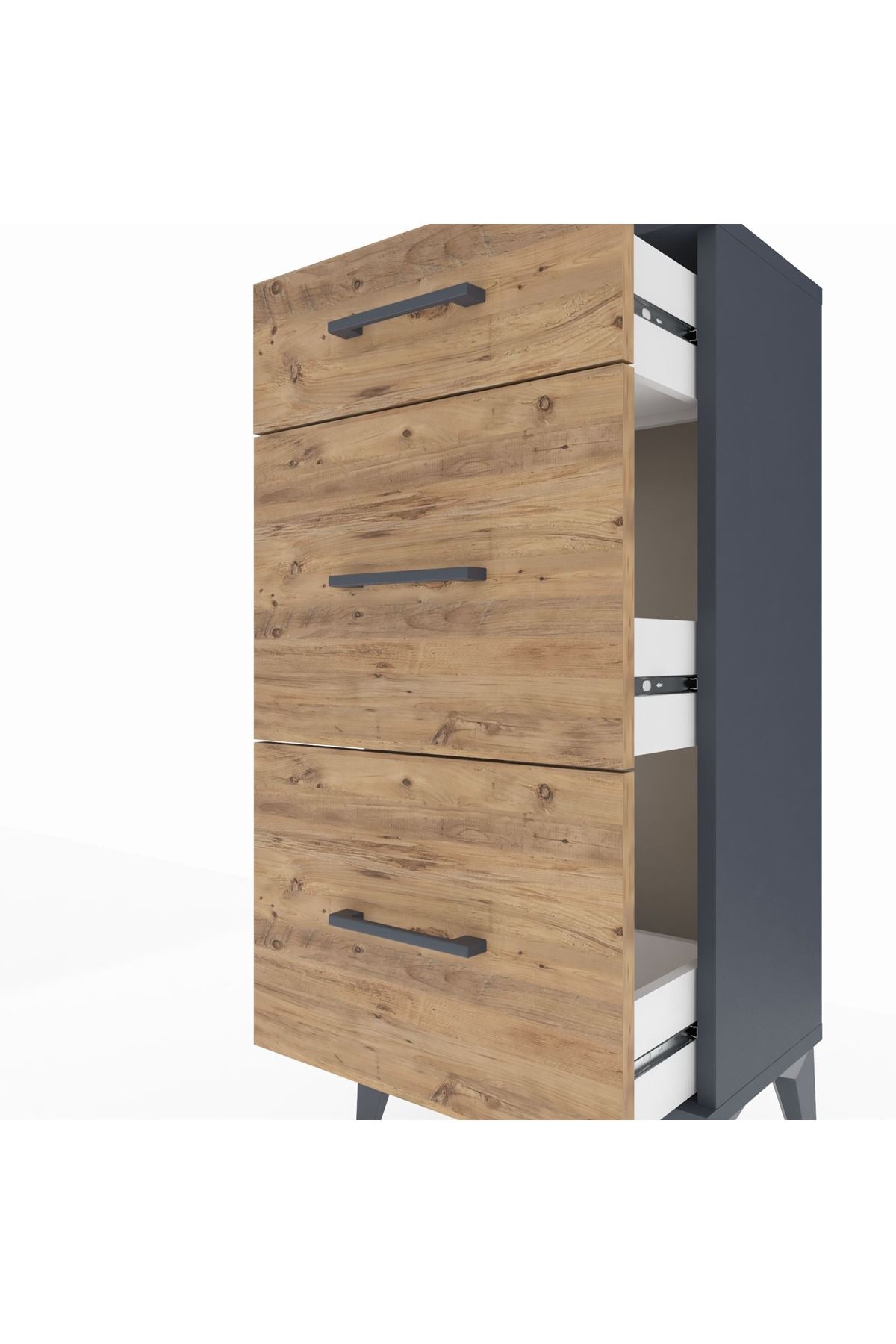 Arges Komodin 3 Çekmeceli 44x30x96 - S09M011V6A