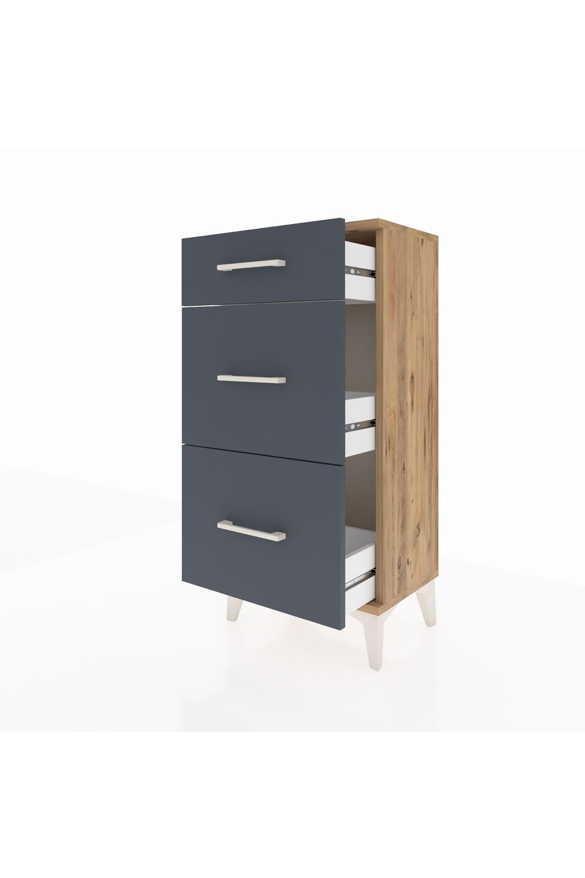 Arges Komodin 3 Çekmeceli 44x30x96 - S09M011V8A