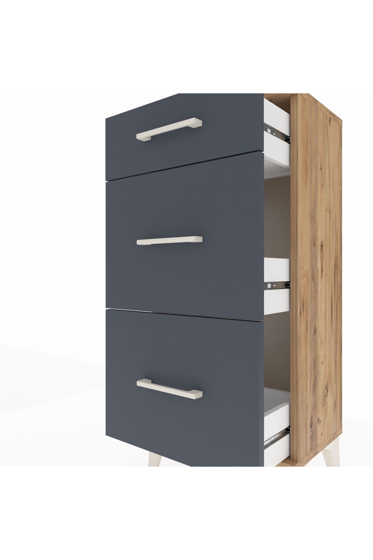 Arges Komodin 3 Çekmeceli 44x30x96 - S09M011V8A