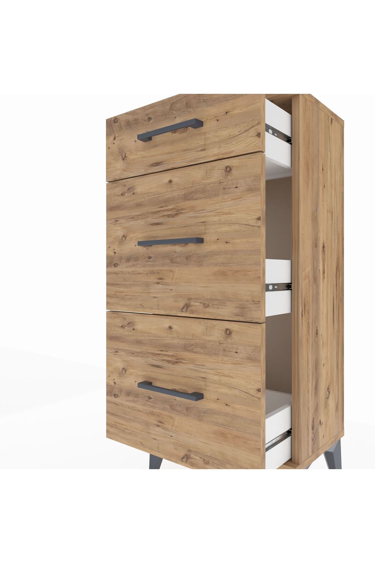 Arges Komodin 3 Çekmeceli 44x30x96 - S09M011V9A