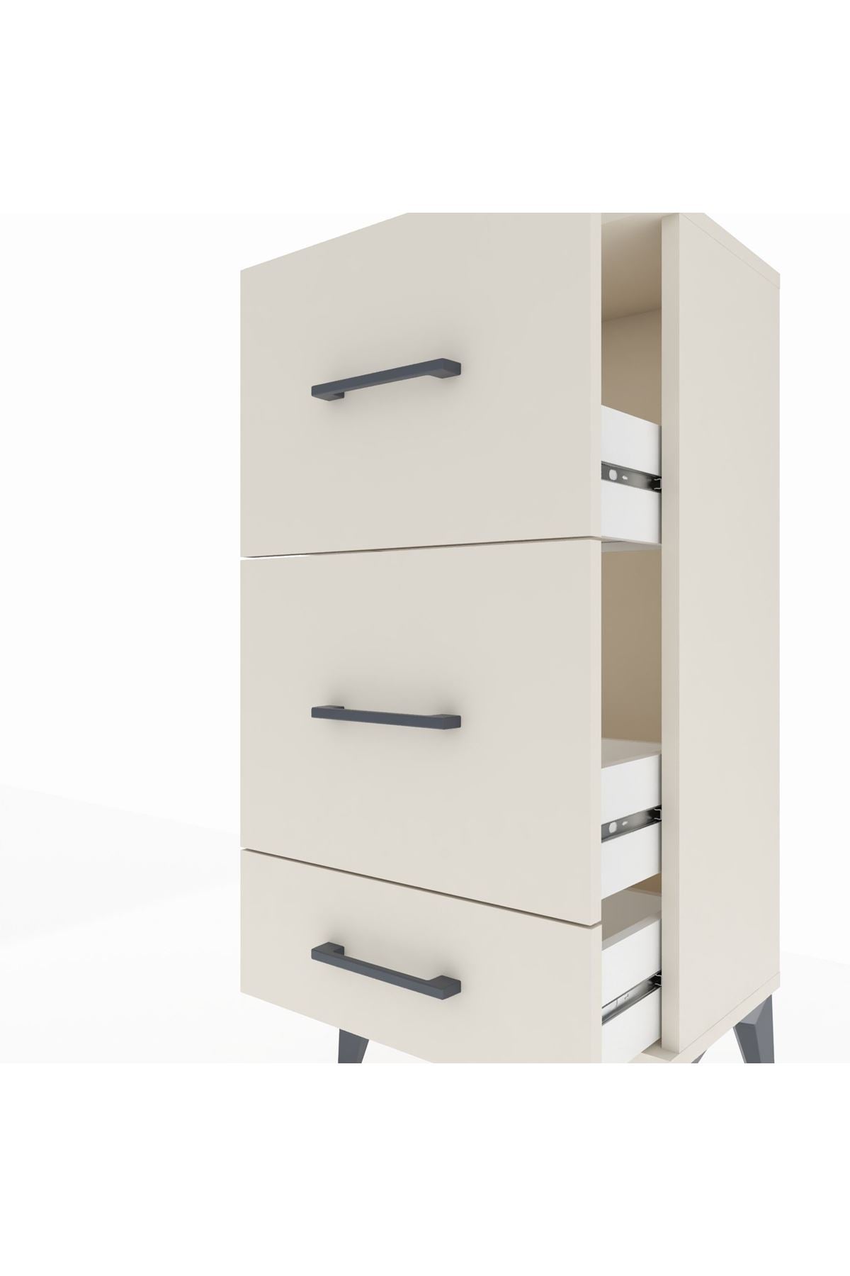 Arges Komodin 3 Çekmeceli 44x30x96 - S09M012V1A
