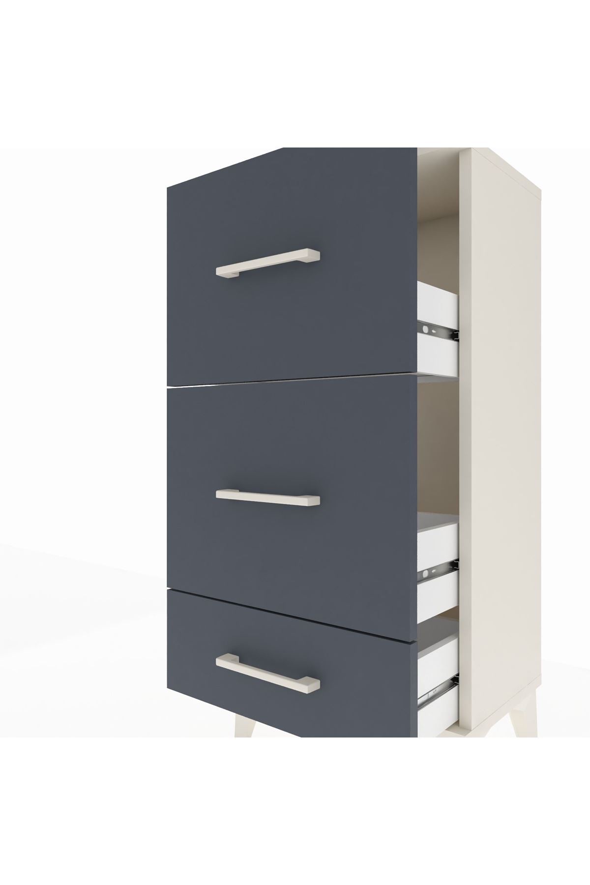 Arges Komodin 3 Çekmeceli 44x30x96 - S09M012V2A