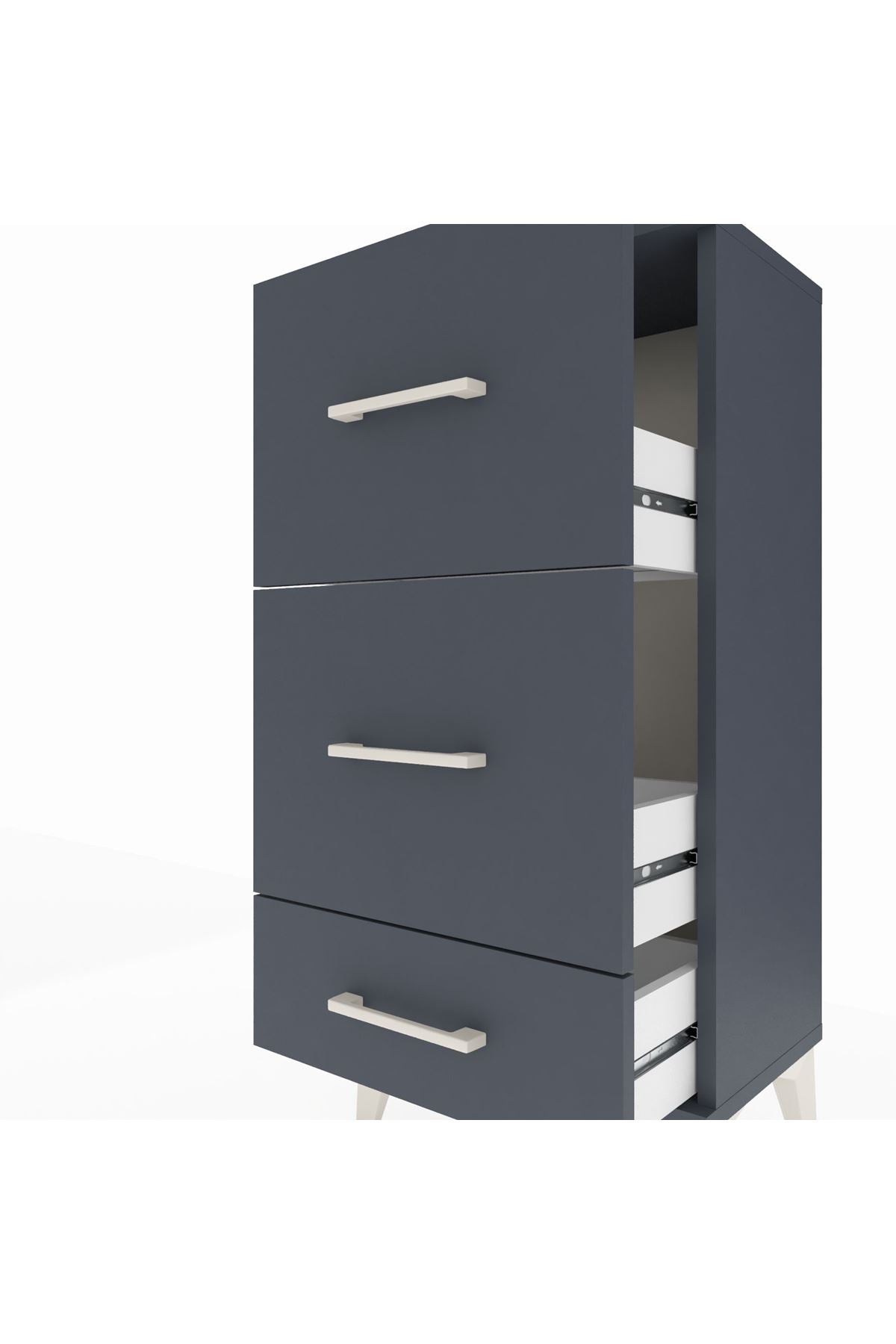 Arges Komodin 3 Çekmeceli 44x30x96 - S09M012V5A