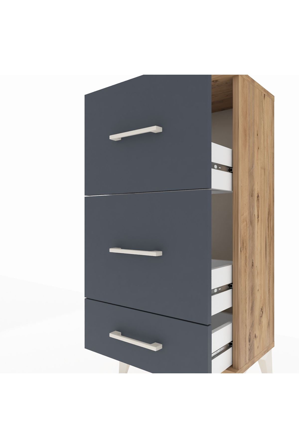 Arges Komodin 3 Çekmeceli 44x30x96 - S09M012V8A