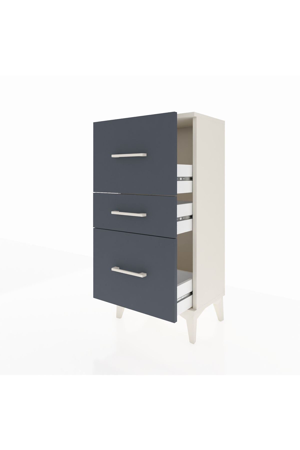 Arges Komodin 3 Çekmeceli 44x30x96 - S09M013V2A