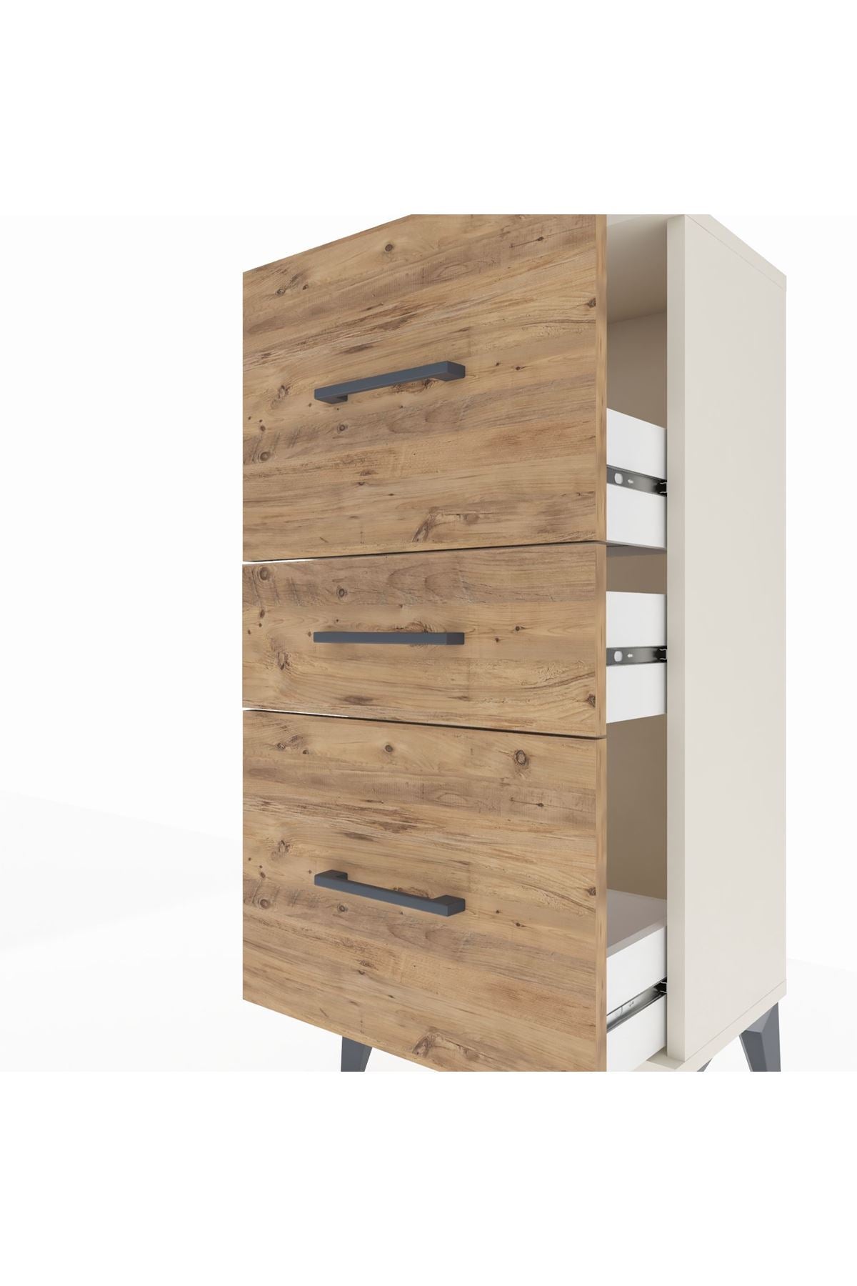 Arges Komodin 3 Çekmeceli 44x30x96 - S09M013V3A