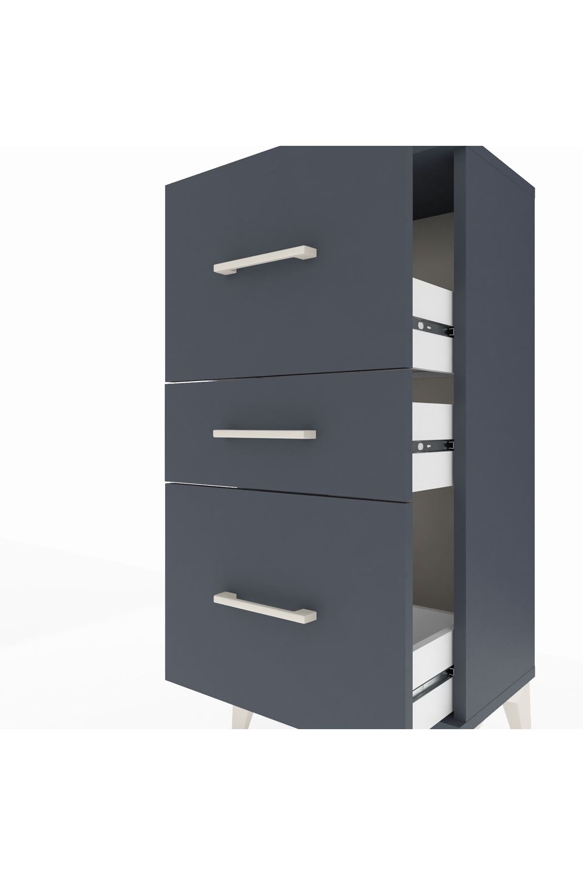 Arges Komodin 3 Çekmeceli 44x30x96 - S09M013V5A